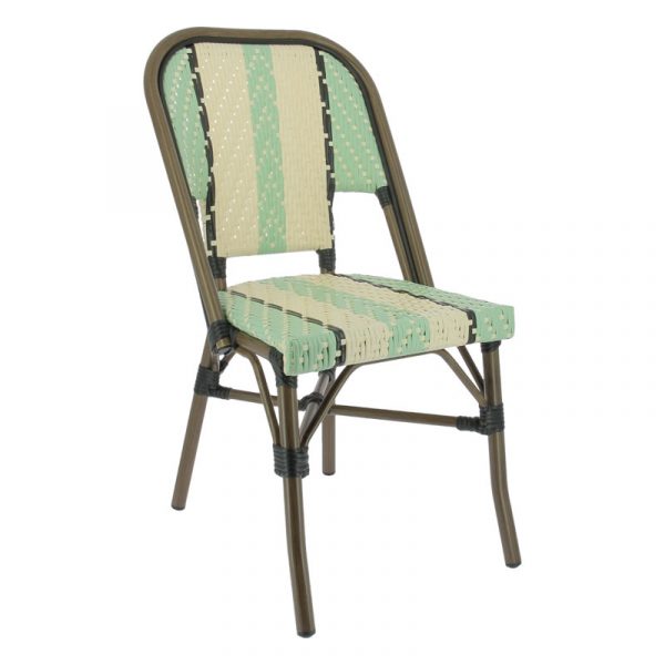 Ch Col Vert 200 Chaise Exterieur Colombe Bistrot en Rotin