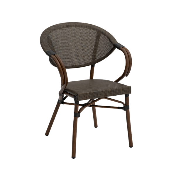 Fauteuil PARIS en textilène style bistrot pour extérieur