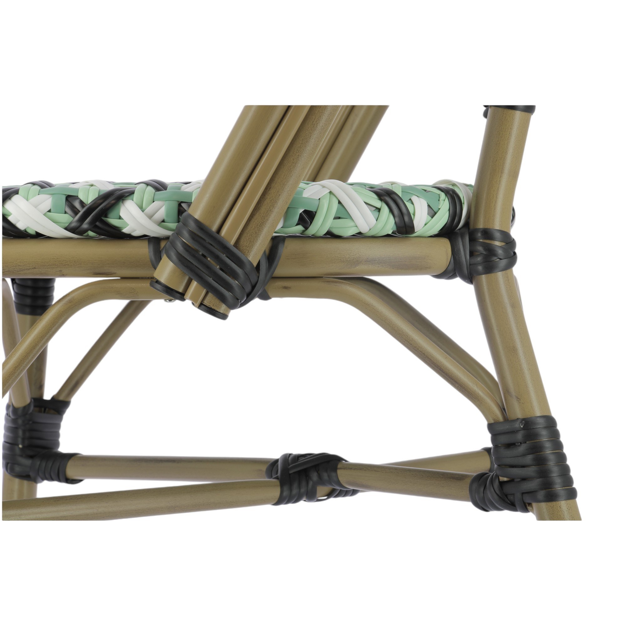 Chaise FONTAINEBLEAU en rotin synthétique style bistrot pour extérieur