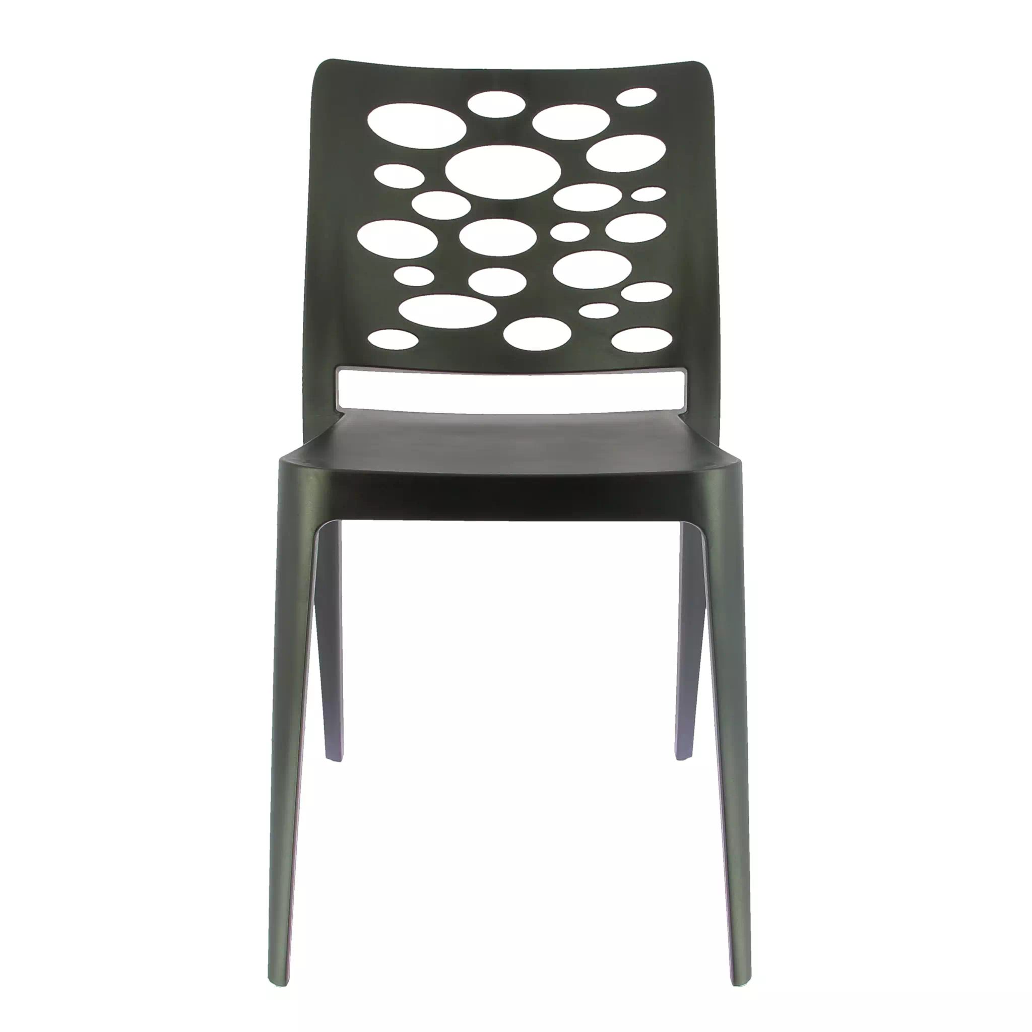Chaise GROOVE en polypropylène style contemporain pour extérieur