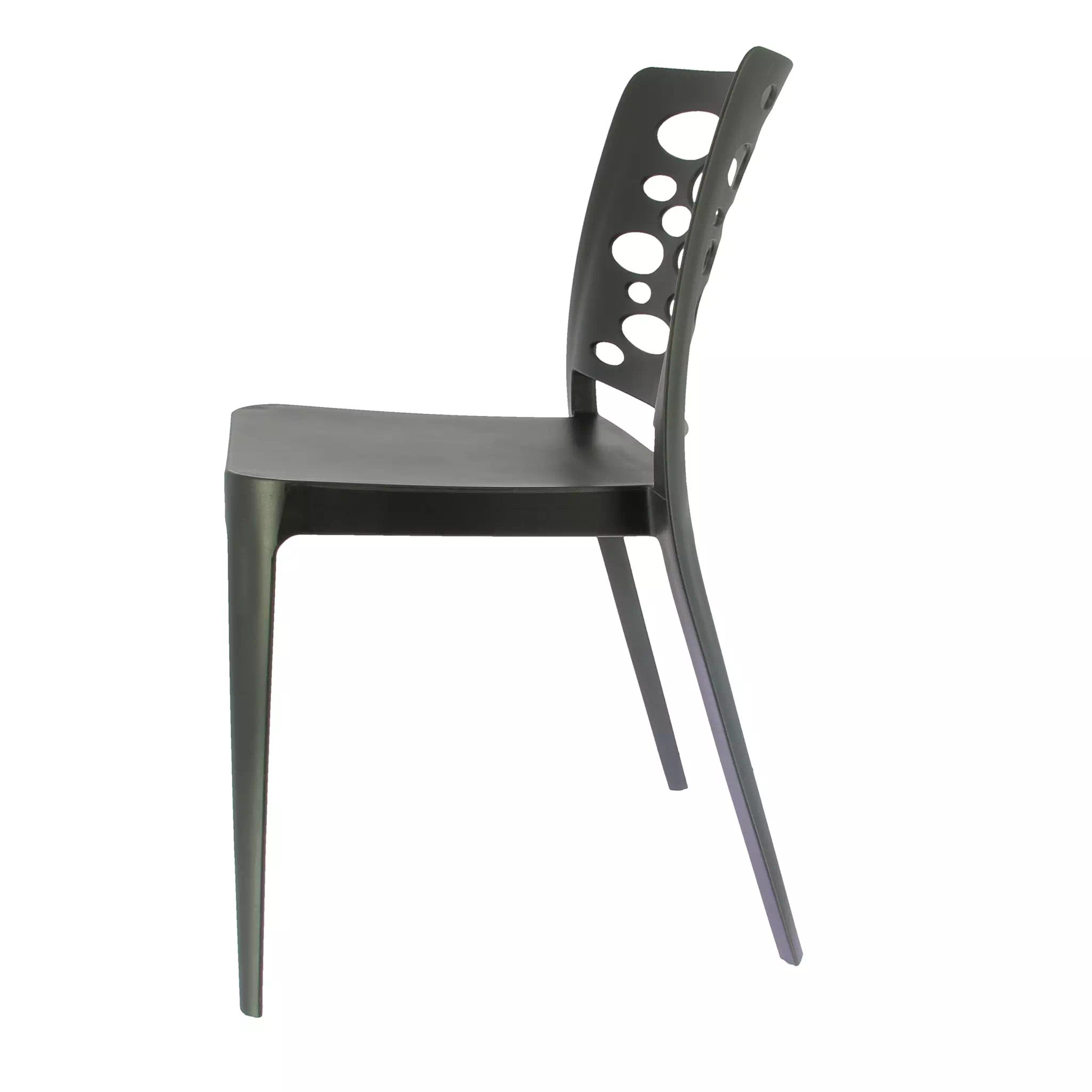 Chaise GROOVE en polypropylène style contemporain pour extérieur