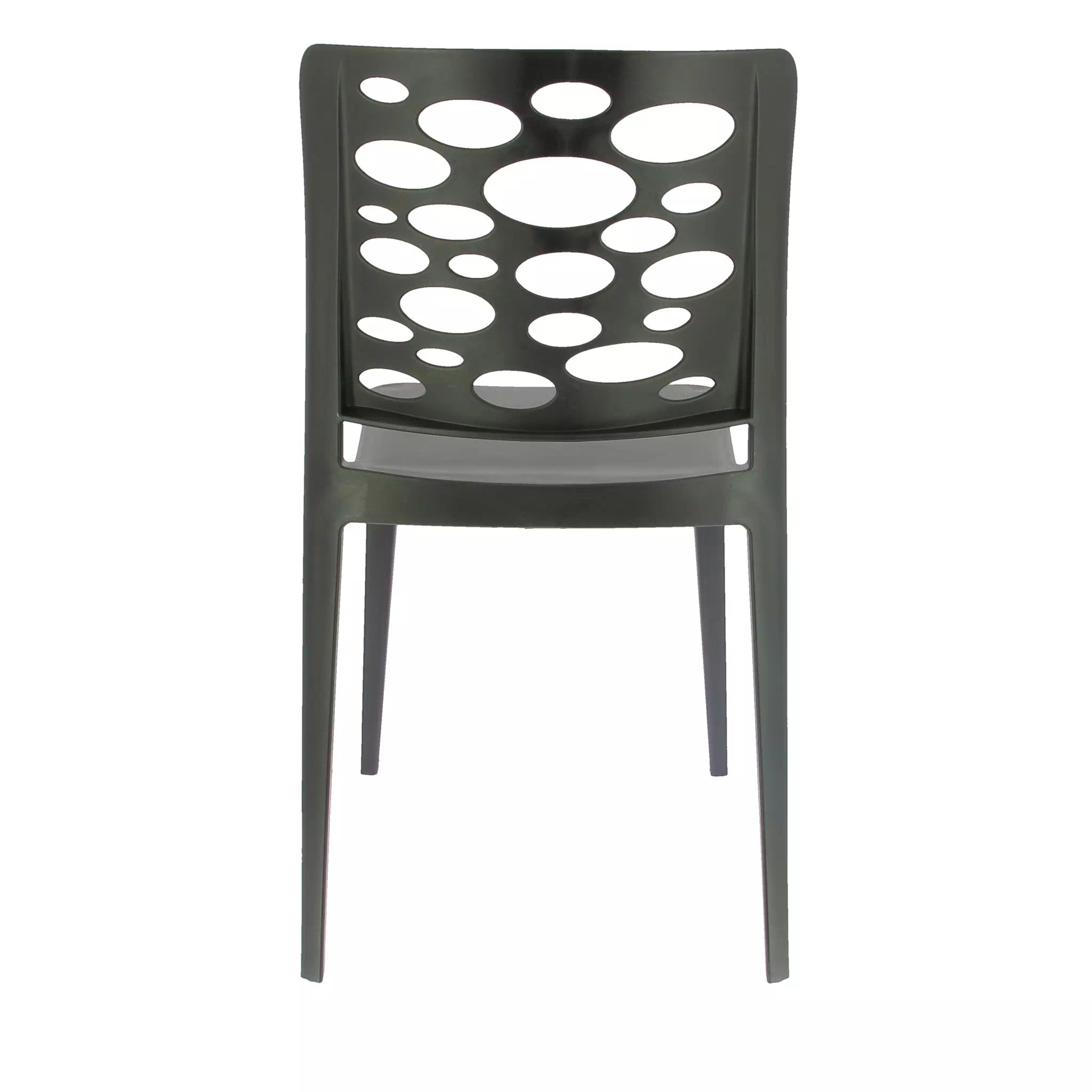 Chaise GROOVE en polypropylène style contemporain pour extérieur