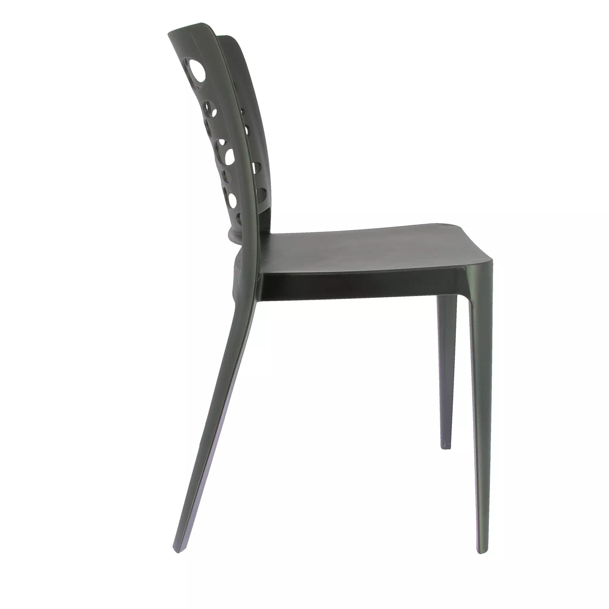 Chaise GROOVE en polypropylène style contemporain pour extérieur