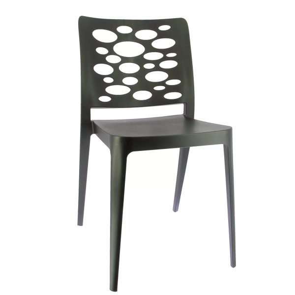 Chaise GROOVE en polypropylène style contemporain pour extérieur