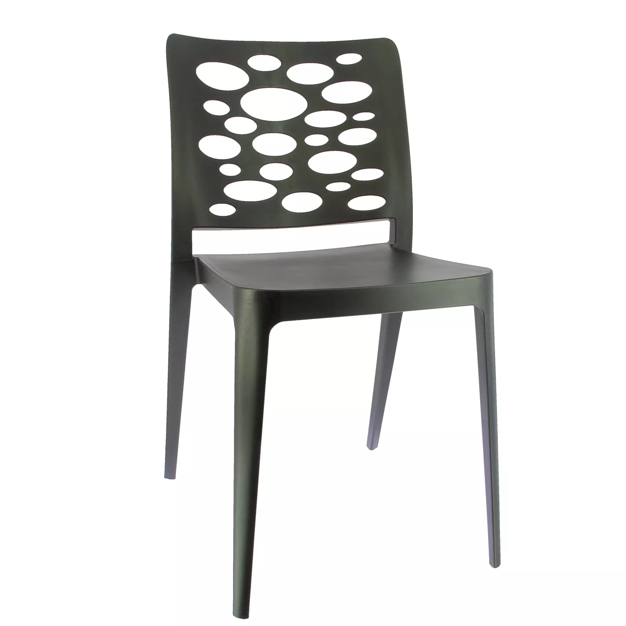 Chaise GROOVE en polypropylène style contemporain pour extérieur