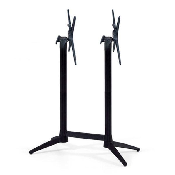 Pied mange debout Double Pliable GALAXIE Noir en aluminium et polypropylène pour extérieur