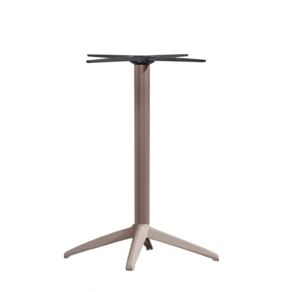 Pied mange debout Fixe ELYPSON Taupe en aluminium et polypropylène pour extérieur