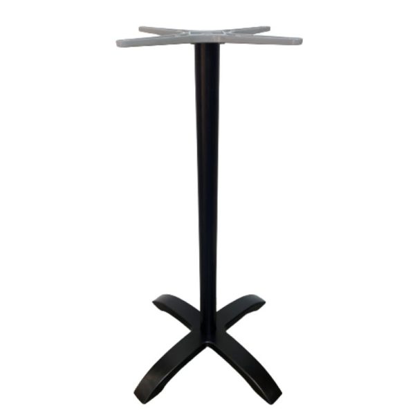 Pied mange debout PORTO Noir en aluminium pour intérieur et extérieur
