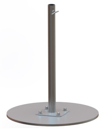 Pied pour parasol libeo 50 cm moderne en fonte & aluminium