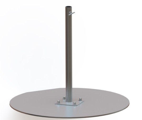 Pied pour parasol libeo 70 cm moderne en fonte & aluminium