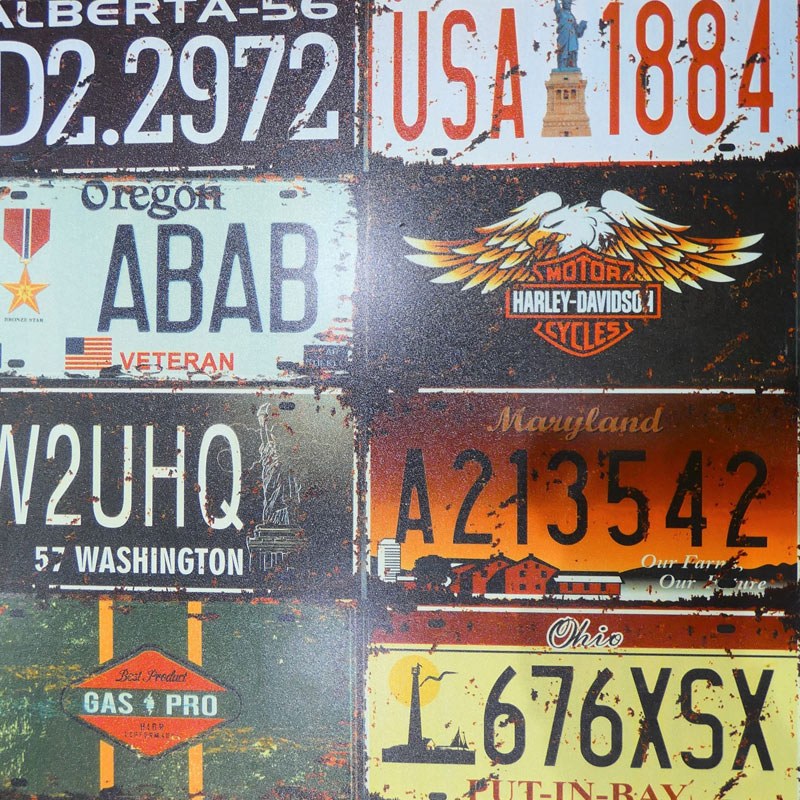 Plateau CALIFORNIA mélaminé style vintage pour intérieur