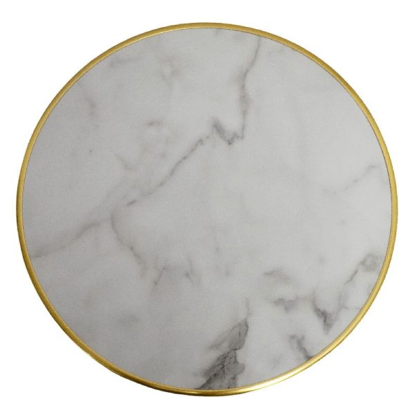 Plateau ROYAN ROND cerclé style contemporain pour extérieur