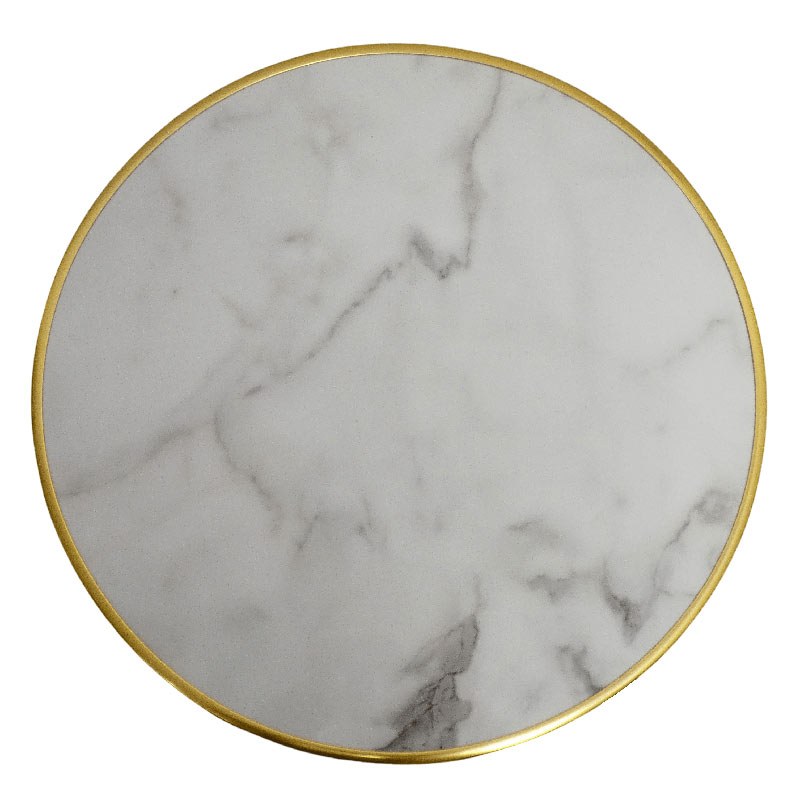 Plateau ROYAN ROND cerclé style contemporain pour extérieur