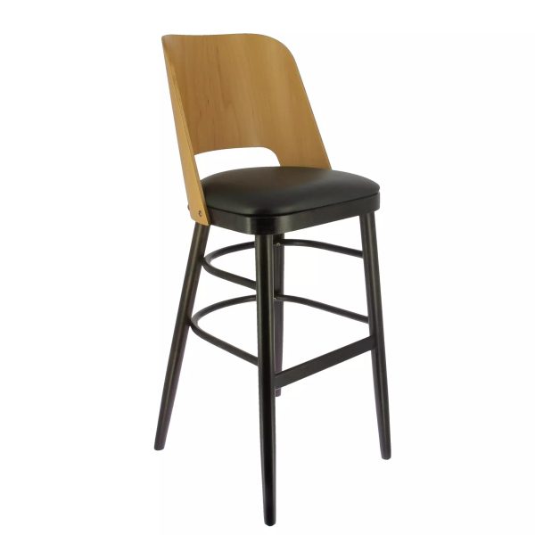 Tabouret PRESTON en simili cuir style bistrot pour intérieur