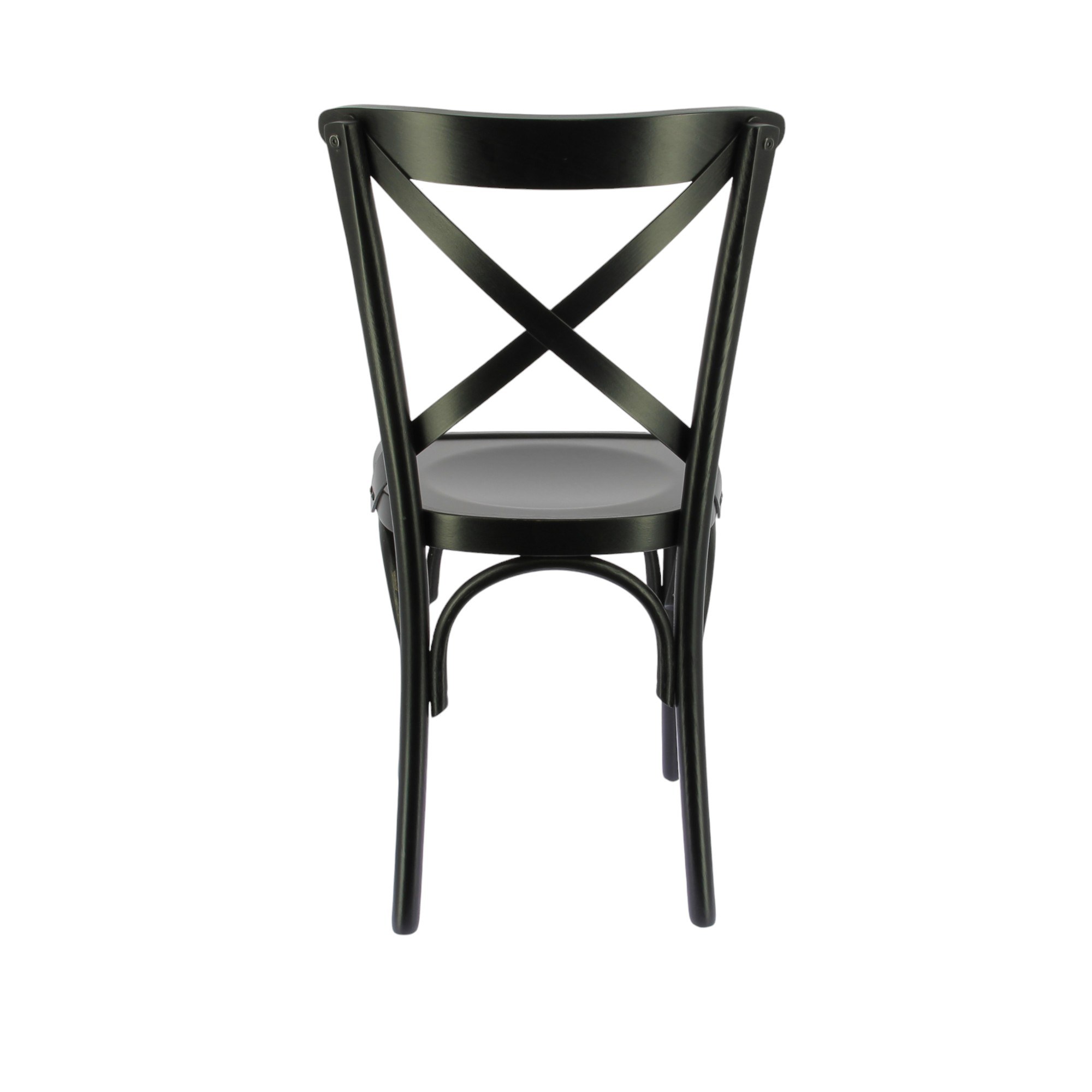 Chaise CROSS YORK Noir en bois style bistrot pour intérieur