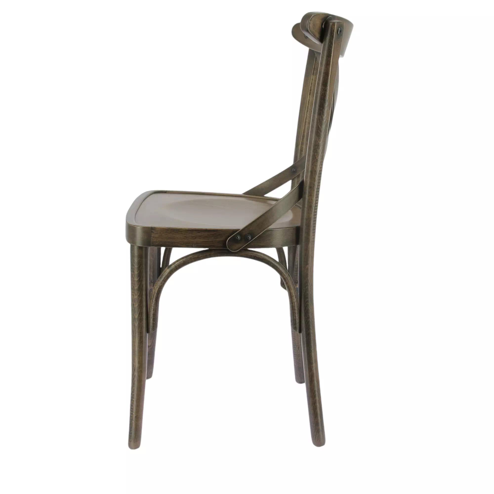 Chaise CROSS YORK Vintage en bois style bistrot pour intérieur