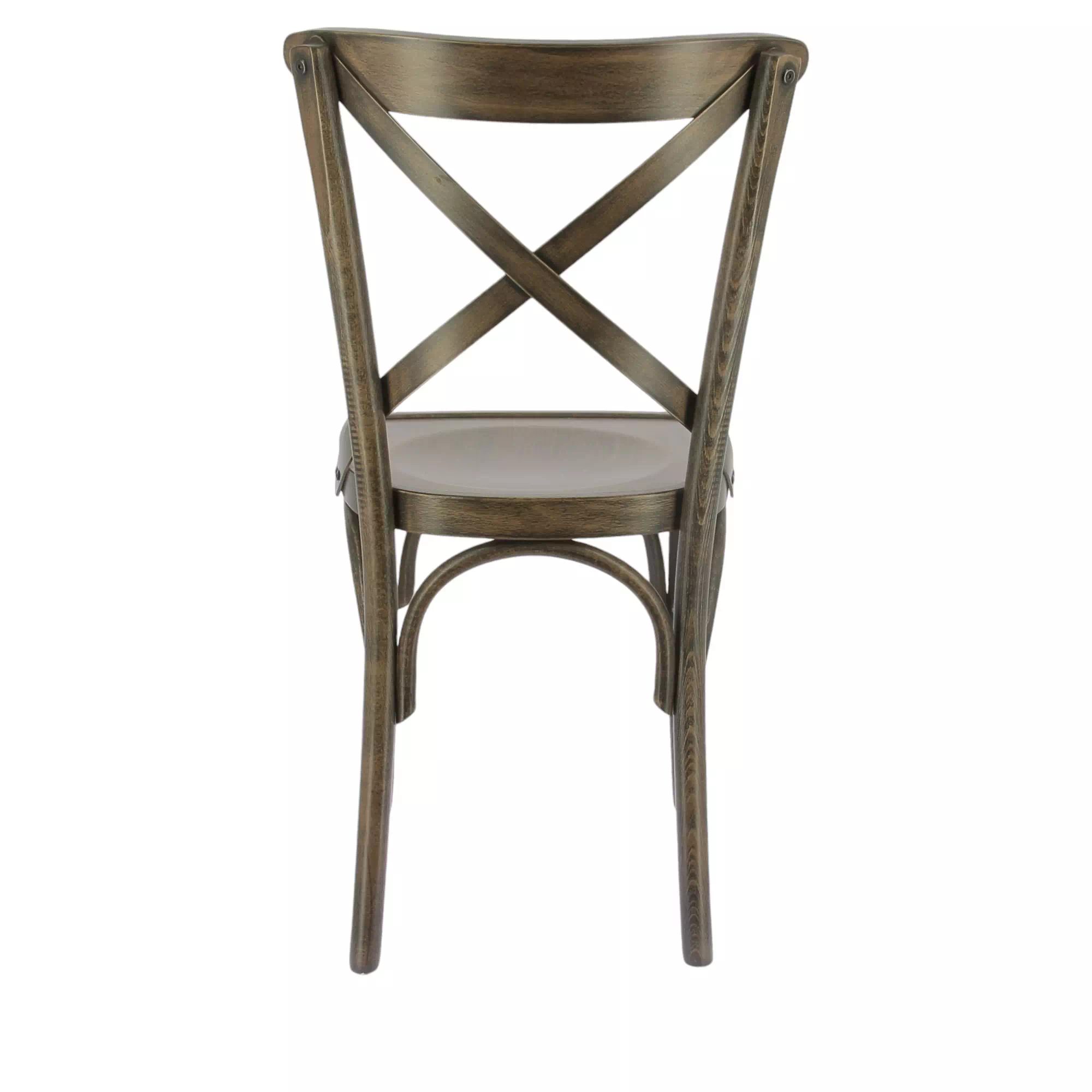 Chaise CROSS YORK Vintage en bois style bistrot pour intérieur
