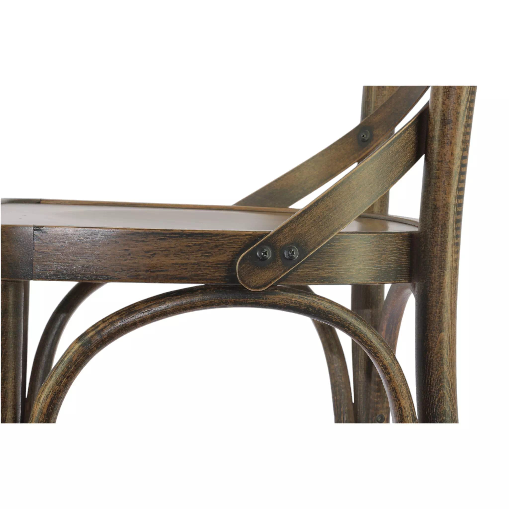 Chaise CROSS YORK Vintage en bois style bistrot pour intérieur