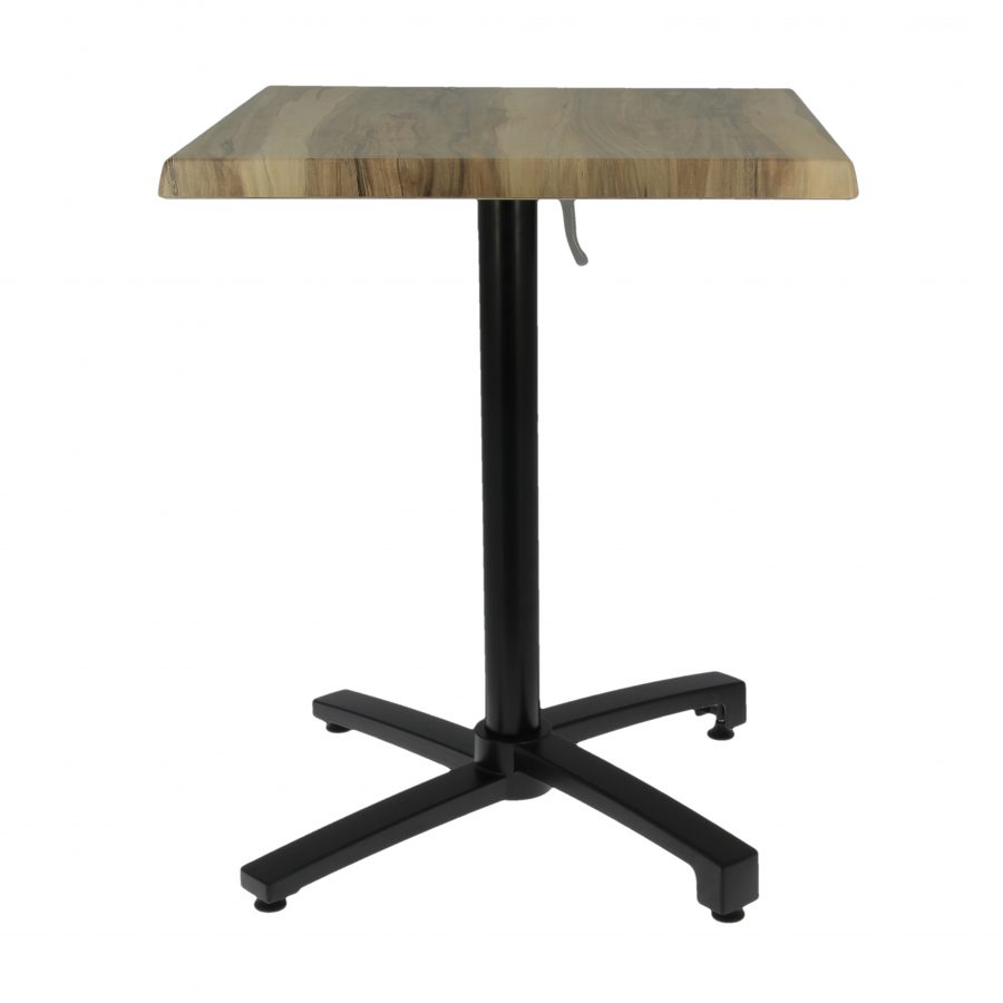 Table pliable 59x59cm plateau stratifié moulé modèle TABLE INDIANA pied T-One