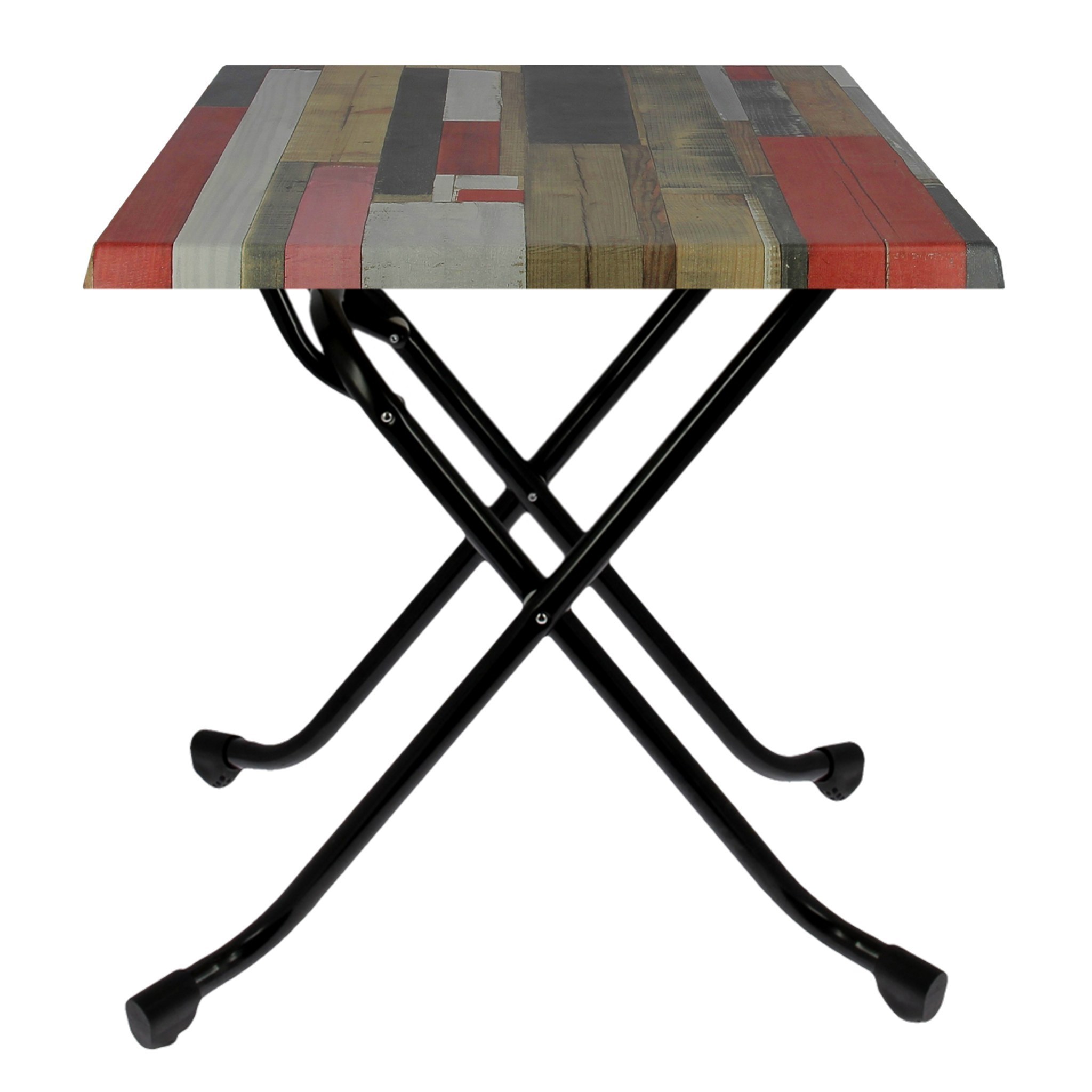 Table pliable 60x60cm plateau stratifié moulé modèle TABLE RED STREET pied Biarritz