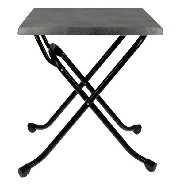 Table pliable 70x70cm plateau stratifié moulé modèle TABLE COPPER pied Biarritz