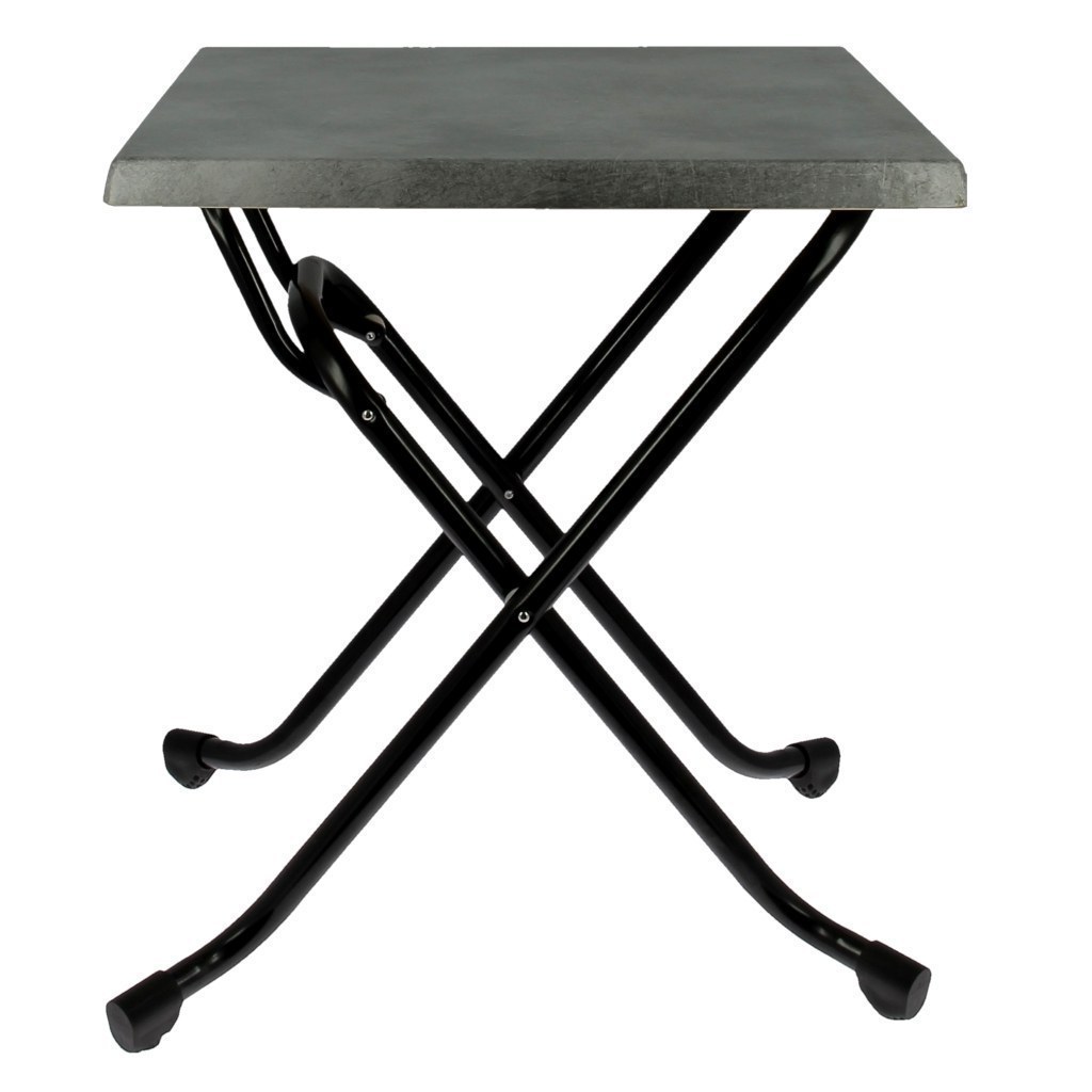 Table pliable 70x70cm plateau stratifié moulé modèle TABLE COPPER pied Biarritz