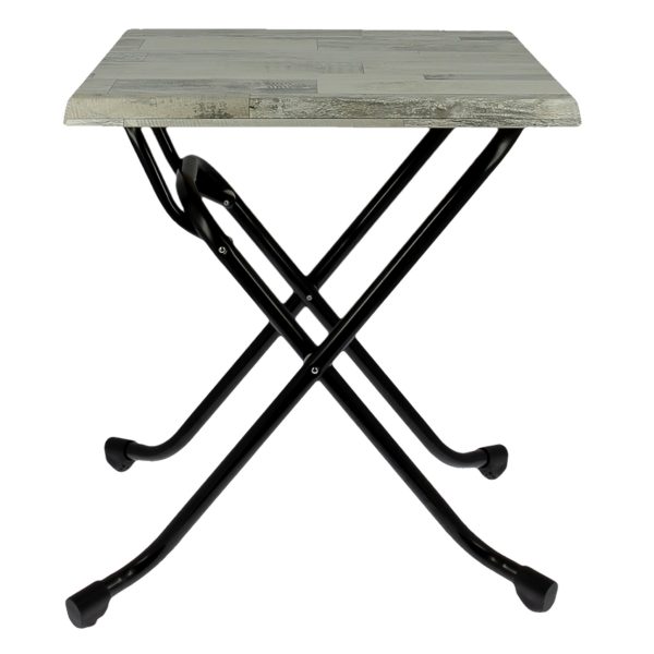 Table pliable 70x70cm plateau stratifié moulé modèle TABLE WHITE DREAM pied Biarritz