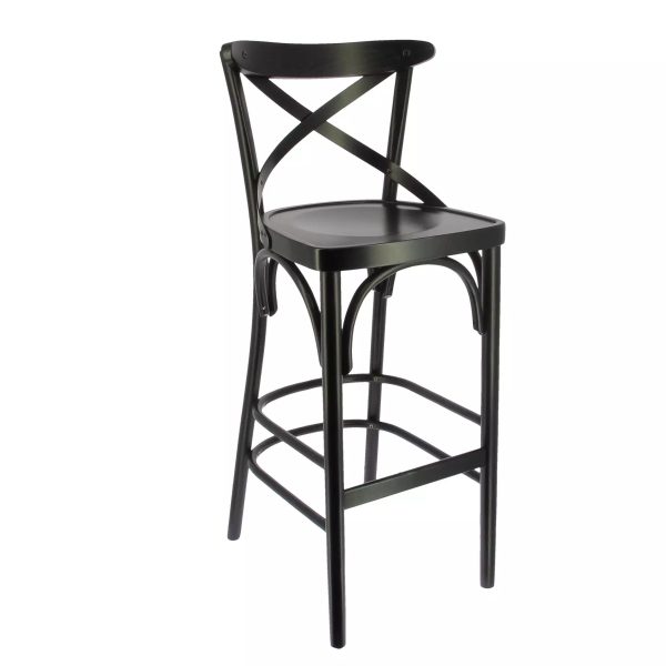 Tabouret CROSS YORK Vintage en bois style bistrot pour intérieur