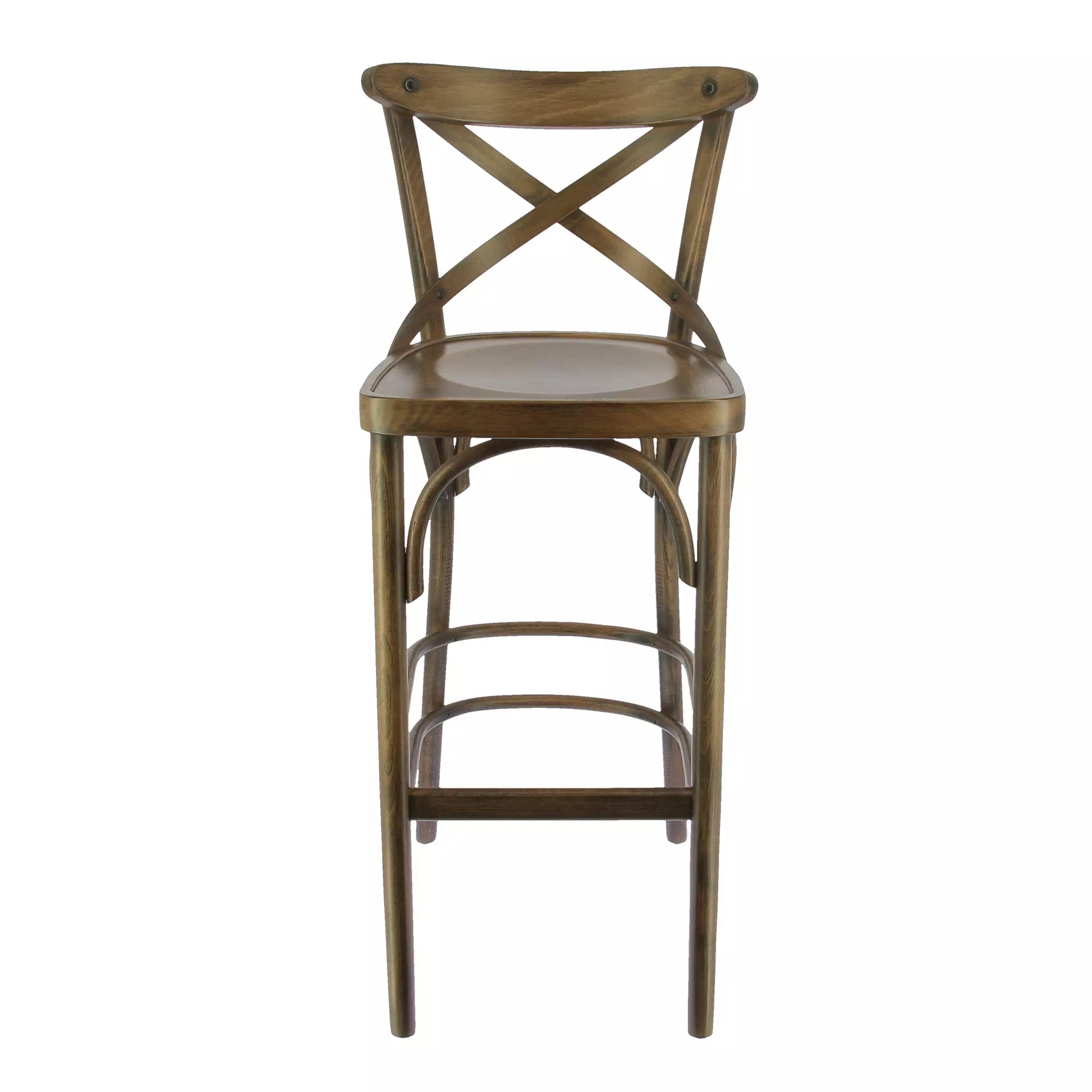 Tabouret CROSS YORK Vintage en bois style bistrot pour intérieur