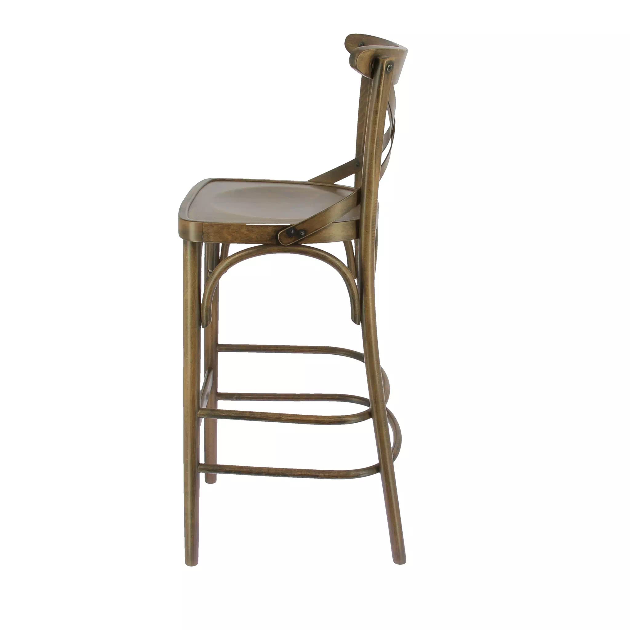 Tabouret CROSS YORK Vintage en bois style bistrot pour intérieur