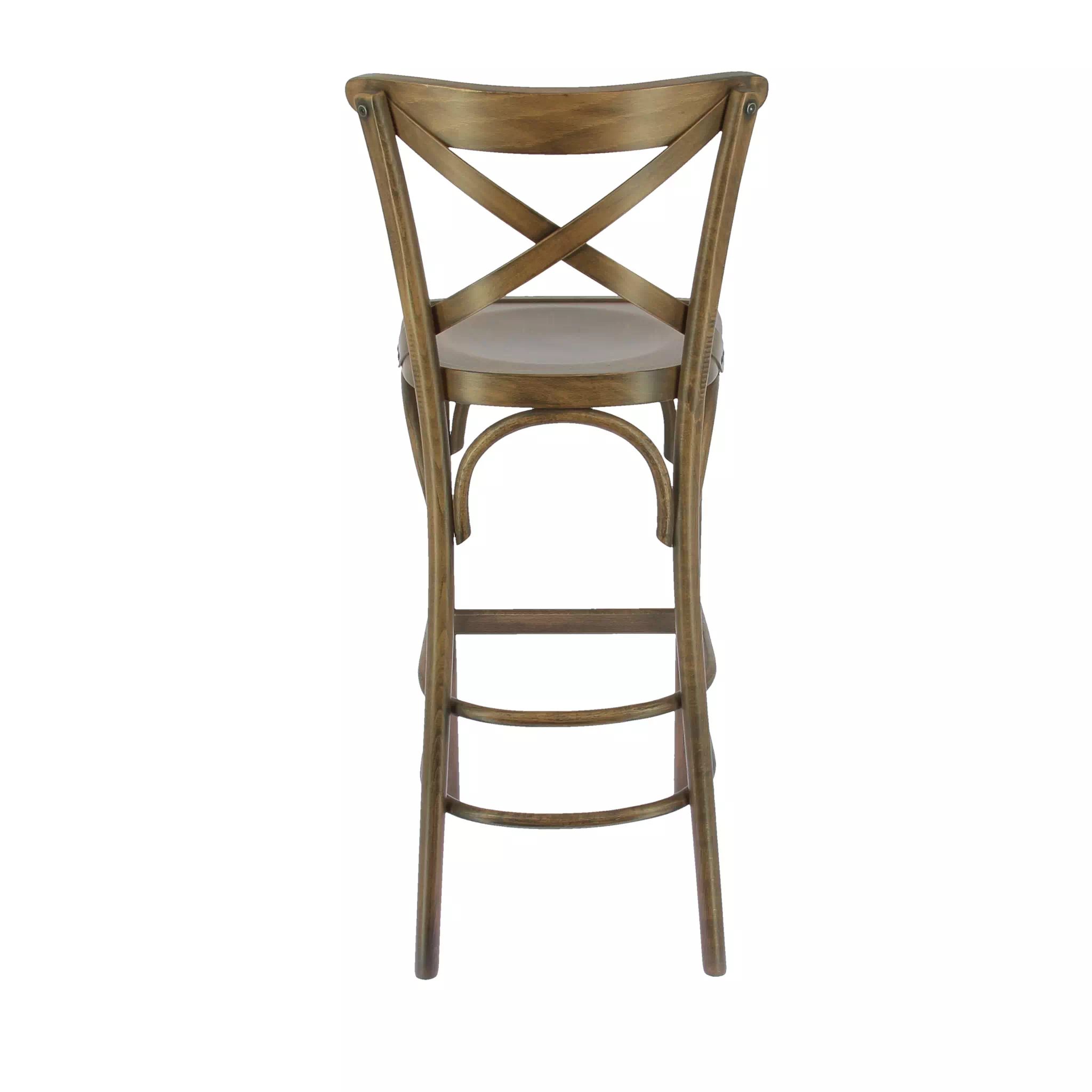 Tabouret CROSS YORK Vintage en bois style bistrot pour intérieur