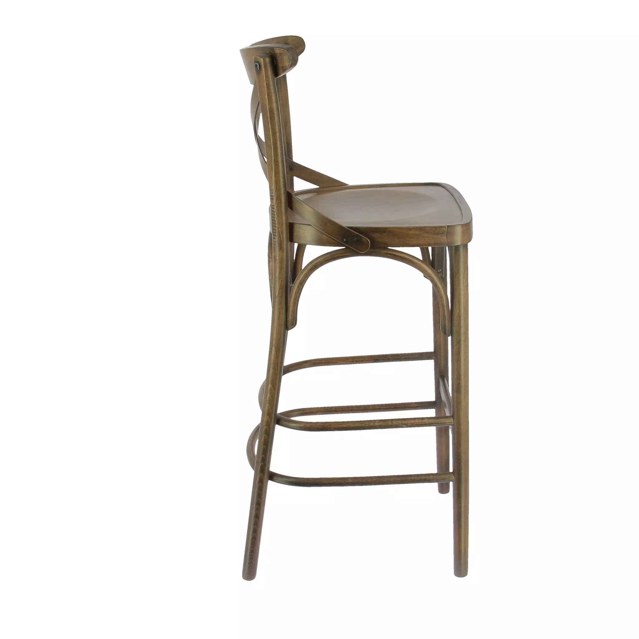 Tabouret CROSS YORK Vintage en bois style bistrot pour intérieur