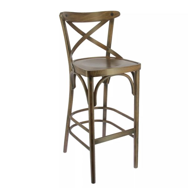 Tabouret CROSS YORK Vintage en bois style bistrot pour intérieur