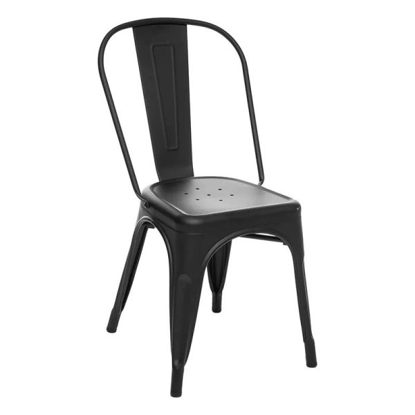 Chaise de restaurant METAL Noir en Acier et Métal
