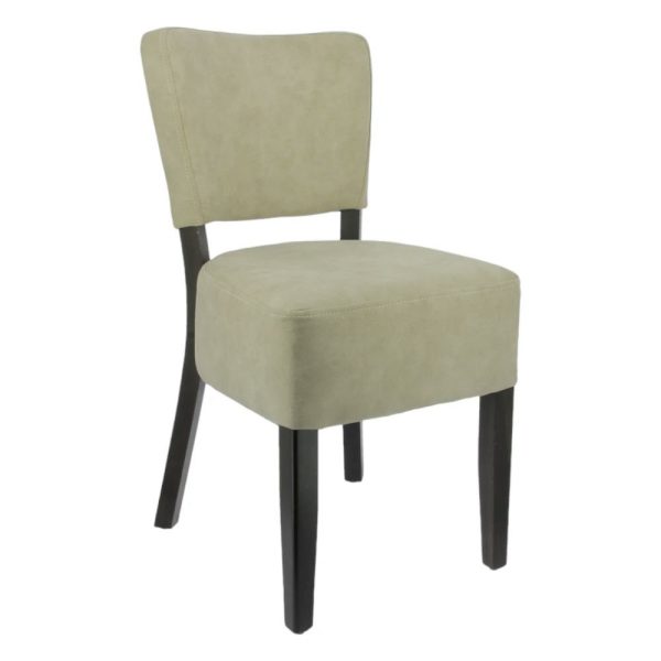 Chaise MARTA Taupe en Suédine style contemporain pour intérieur