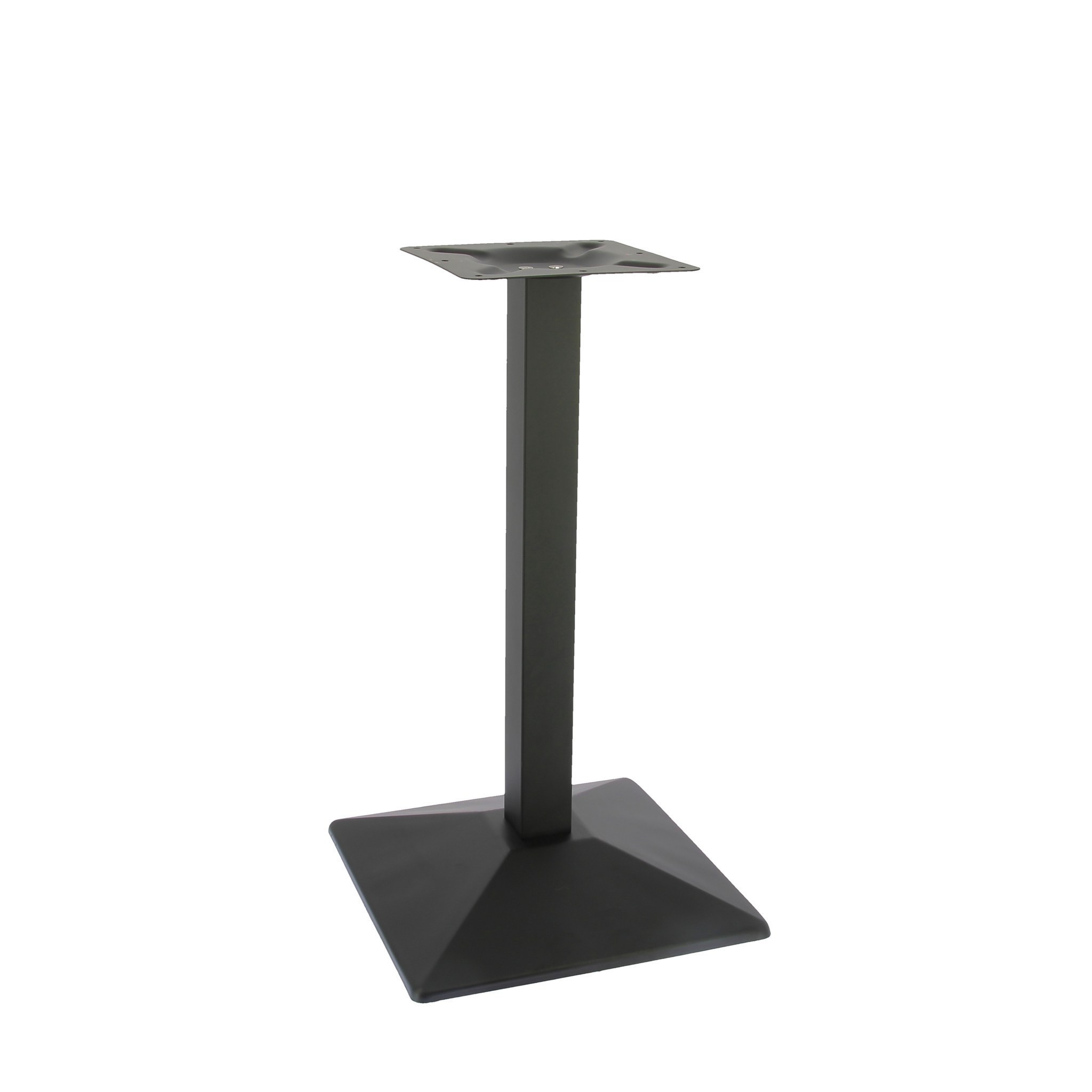 Table intérieur DRIFT WOOD COUNTRY 60x60 cm avec le pied IRON black relief