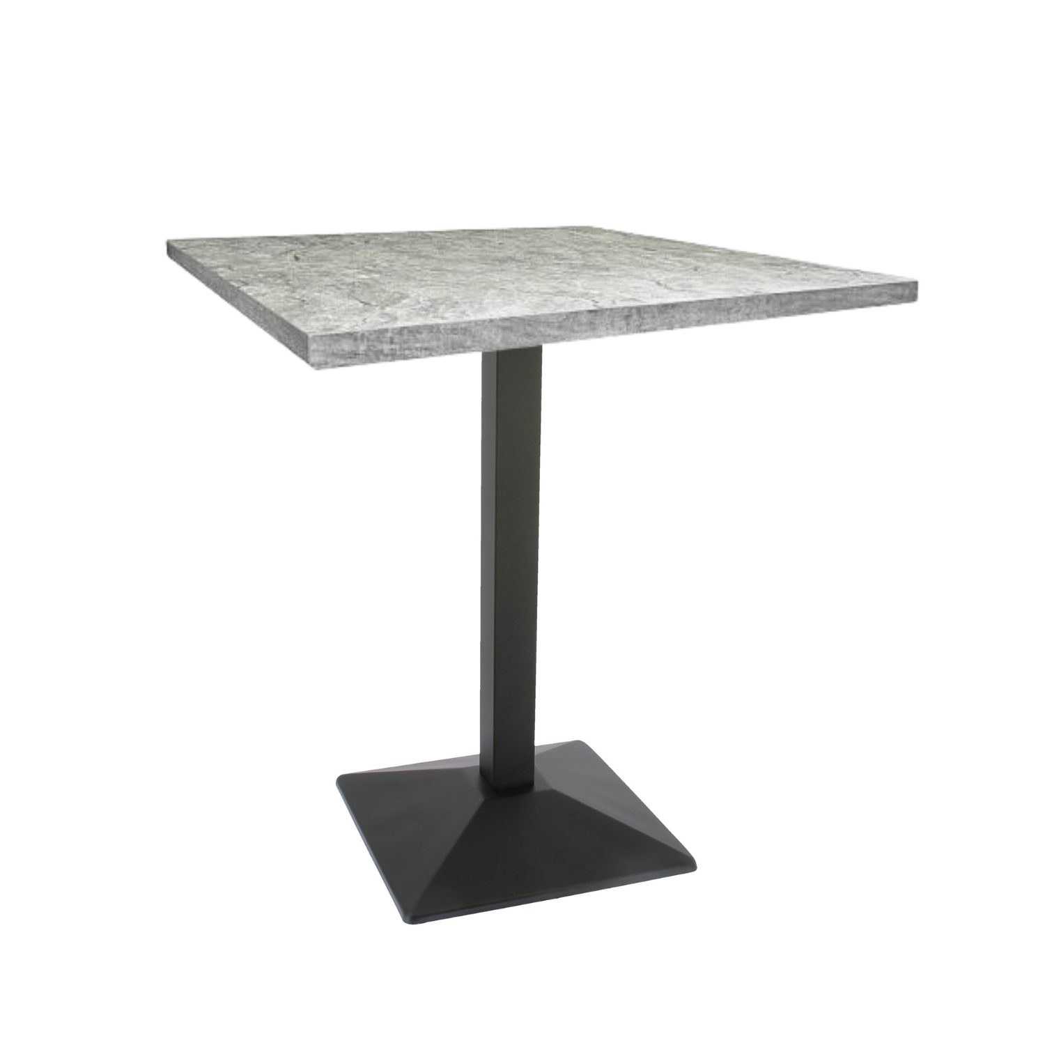 Table intérieur TOURMALINE 60x60 cm avec le pied IRON black relief