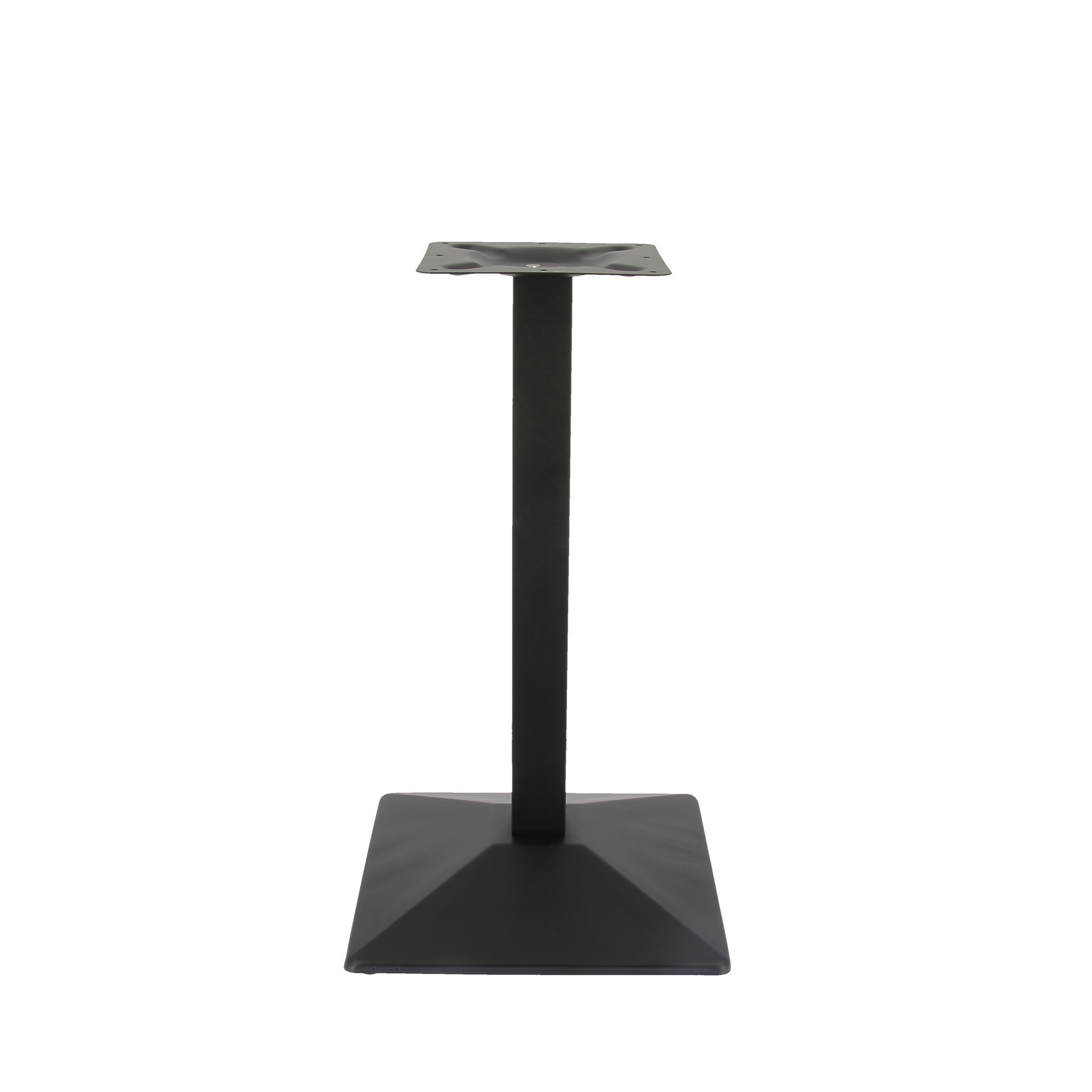 Table intérieur WOODDEN 60x60 cm avec le pied IRON black relief