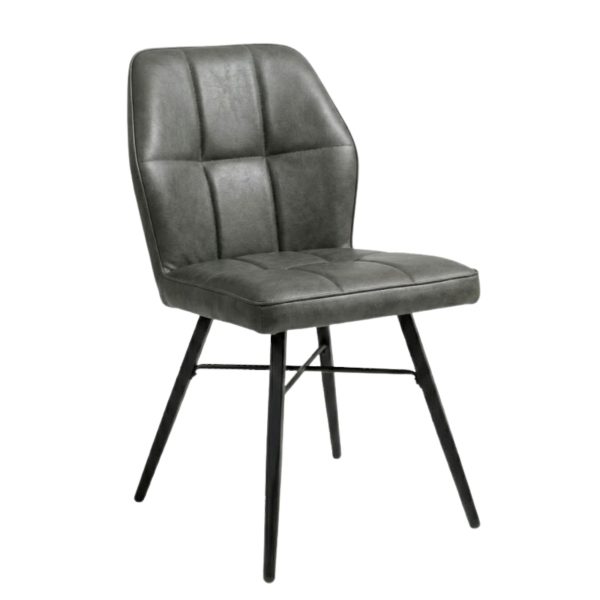 Chaise BOLTON en simili cuir style vintage pour intérieur
