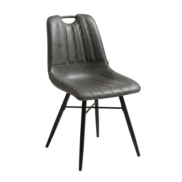 Chaise RENO en simili cuir style vintage pour intérieur