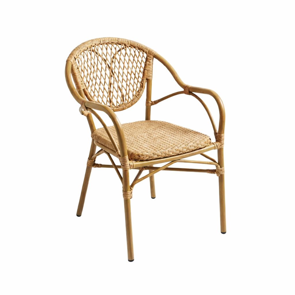 Fauteuil de terrasse NATUREA en Aluminium et Rotin synthétique