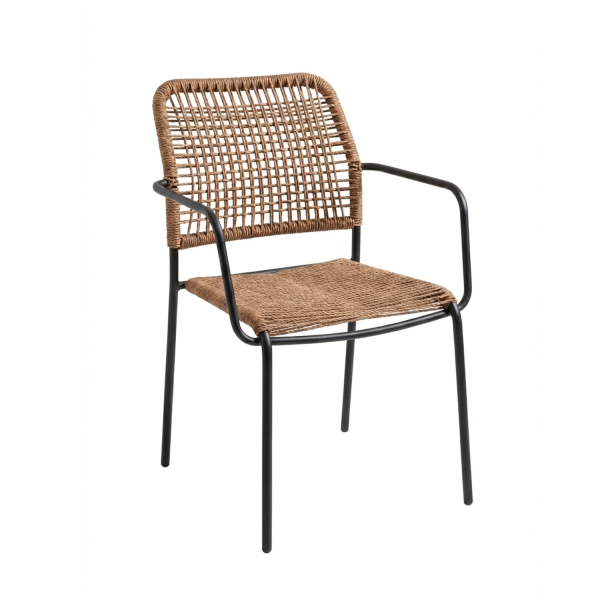 Fauteuil SOLEA en Corde style naturel pour extérieur