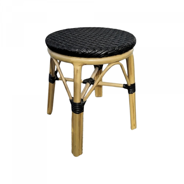 Tabouret VASCO en Rotin synthétique style bistrot pour extérieur