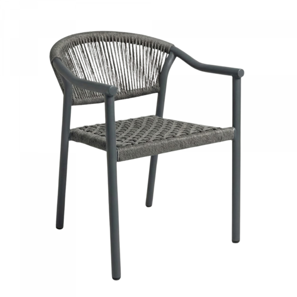 Fauteuil LENA en Corde torsadé style contemporain pour extérieur