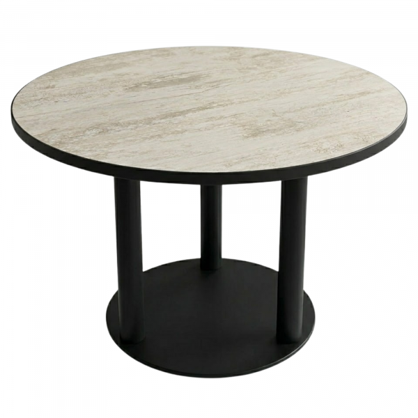 Table de restaurant intérieur ANTIQUE DIAMÈTRE 110 cm avec le pied JASON