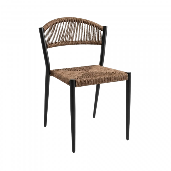 Chaise SMILE en Corde torsadé style naturel pour extérieur