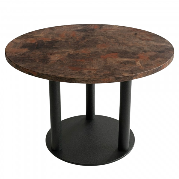 Table de restaurant intérieur RUSTY DIAMÈTRE 110 cm avec le pied JASON