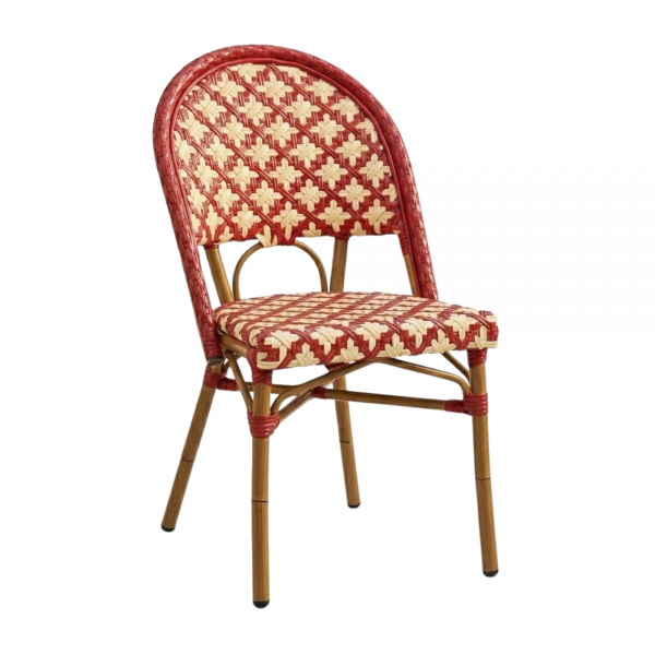 Chaise FIGARI LUXE en Rotin synthétique style bistrot pour extérieur