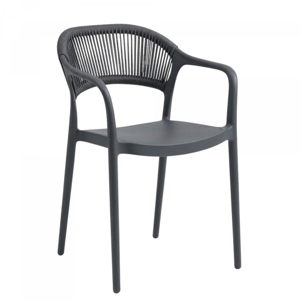 Fauteuil KEOLA en Corde torsadé style contemporain pour extérieur