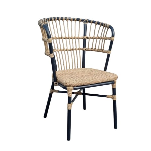Chaise SWAN en Rotin tressage nylon style naturel pour extérieur